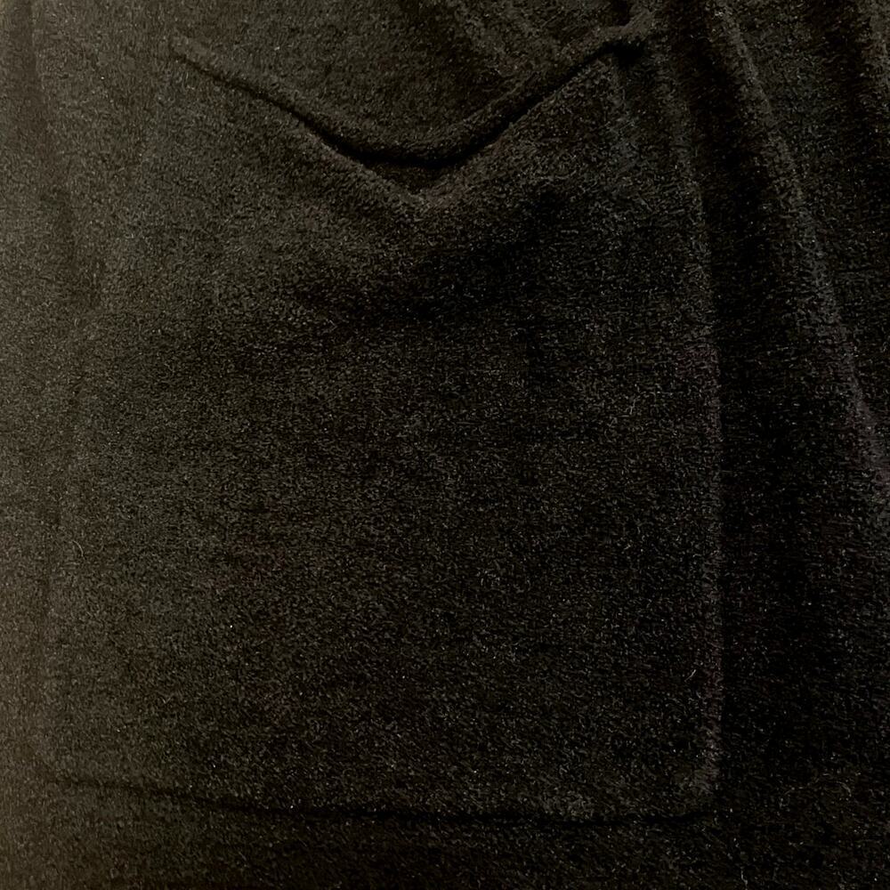 Barefoot Dreams M Black Cardigan | CozyChic Ultra Lite, Duster, Drawstring - Picture 9 of 10